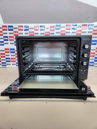 Horno Eléctrico de Sobremesa 70 L – Con Asador, Autolimpiante, hasta 320 °C, Esmaltado Negro BEHOME